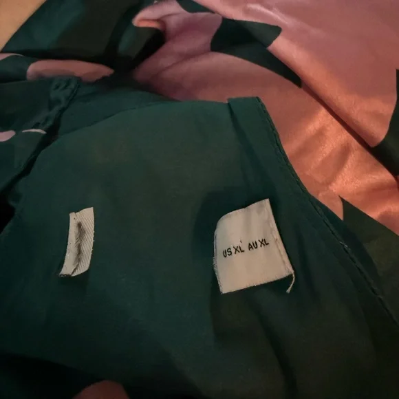 Petal & Pup Anabelle Halter Neck Midi Dress Green Pink - Picture 9 of 16